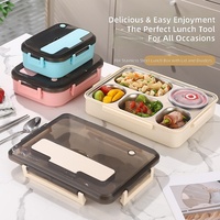 Boîte à lunch isotherme carrée en acier inoxydable 304 à 5 compartiments avec logo personnalisé, bol à soupe amovible, compatible micro-ondes, vente en gros