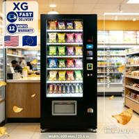 Distributeur automatique intelligent de collations saines, 36 canaux, barres protéinées, boissons énergétiques, kiosque pour salle de sport, école, avec gestion cloud