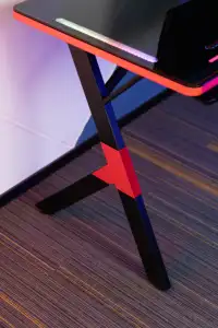 사무실 책상 스마트 RGB 가벼운 사무실 조정 가능한 리프팅 책상 테이블 전기 사무실 게임 현대 책상