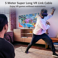 Cable VR Link de 5M (16 pies) de Alta Velocidad 3.2 3.0 5Gbps USB-A a Tipo C, Cable VR con Ángulo Recto de 90 Grados, Cable USB-C VR Personalizado de Fábrica