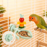 Pflanzenförmiger, umweltfreundlicher, leichter, multifunktionaler Papageienständer, Vogelfutter- und Ruheplatz, Spielzeug für Wellensittiche, Nymphensittiche, Lovebirds