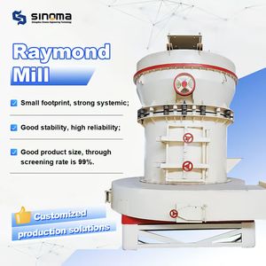 Molino Raymond de Sinoma con 60 Años de Experiencia en Fabricación, Alta Eficiencia, Múltiples Especificaciones, Capacidad de 2-30 T/h, Salida de 120-325 Mallas - Product Image 1