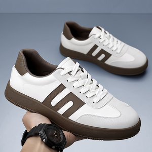 Chaussures de Skateboard Blanches Tendance pour Hommes – Style Streetwear Personnalisé avec Lacets – Confortables pour la Marche – Offre Spéciale - Product Image 2