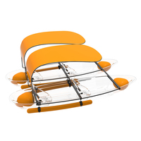 Kayak transparent en PC avec auvent pare-soleil, flotteur anti-roulement, canoë transparent en cristal, bateau de lac transparent