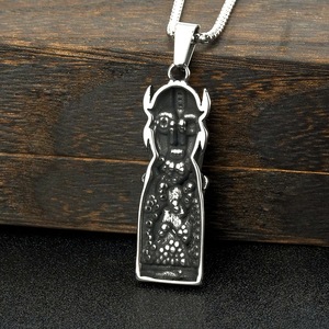 Pendentif Viking Odin en acier inoxydable, collier pour homme, design géométrique vintage, bijoux cadeau - Product Image 3