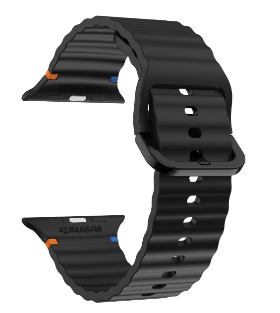 Popular Mens Women Silicone Magnetic Smartwatch Band Soft Breathable Waterproof Sport Watch Strap for Watch Series 10