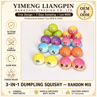 YIMENG Jouet Squishy Personnalisé en Forme de Boulette Char Siu, Couleurs Simulées, 5cm, en PU, à Remontée Lente, Anti-Stress, à Presser, Mignon, Alimentaire, Fidget
