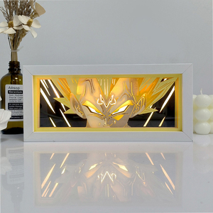 Personalizado Anime 3D sombra papel tallado lámpara artesanía <span class=keywords><strong>Dragon</strong></span> Balls una pieza figuras noche luz caja hogar escritorio adornos Decoración - Product Image 5