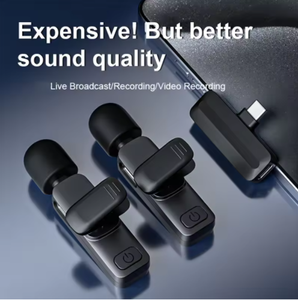Tendance <span class=keywords><strong>3</strong></span> 1 SE83 Kit de microphone à condensateur Micro-cravate sans fil portable pour Podcast Vlogging C Construction en métal pour <span class=keywords><strong>Studio</strong></span> - Product Image 3