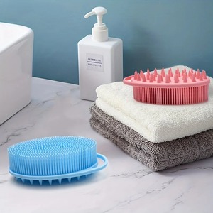 Soft Silicone Body Scrubber Exfoliating Baby Shower Gentle SPA Massage <b>Brush</b> Cleanser for Body Wash <b>Brush</b> Back <b>Scrub</b> Bath Tools - Product Image 2