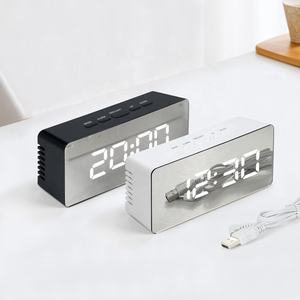 Корейский Лидер продаж, светодиодный экран для зеркала для макияжа, будильник, светодиодный цифровой будильник, светодиодные зеркальные часы - Product Image 3