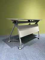 Table de conférence pliable réglable en métal portable Glory Merge avec roulettes, mobilier de bureau moderne pour usage commercial