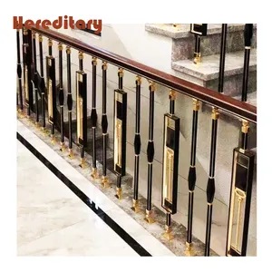 Escaleras <span class=keywords><strong>de</strong></span> aluminio para interiores simples y modernas, barandillas <span class=keywords><strong>de</strong></span> balcón, balaustres <span class=keywords><strong>de</strong></span> aleación <span class=keywords><strong>de</strong></span> aluminio para pasamanos <span class=keywords><strong>de</strong></span> escaleras - Product Image 1