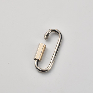 Mousqueton ovale en fer nickelé Wenzhou Platinum Link, boucle de sécurité argentée, équipement d'escalade - Product Image 3