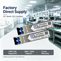 Module SFP Fast Ethernet 155M 40km 1310nm 4G WiFi Transceiver Fibre Optique Monomode Connecteur LC Duplex Prise en charge DDM