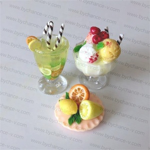 Accessoires de maison de poupée meubles de table à manger minuscule nourriture jouet faux récipient à boisson miniature en plastique tasses en verre pour bricolage semblant jouer - Product Image 2