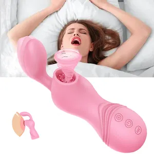 2 In 1 Clitoral Sucking Vibrator Rabbit Dildo With Clitoris Vibration Sucking Masturbator for Women