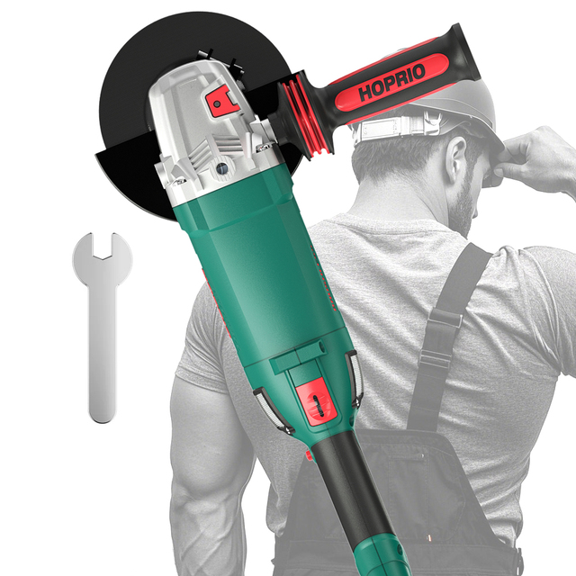 6Inch Industrial Brushless Angle Grinder with 2000W Rated Power for Steel Cutting and Concrete Grinding