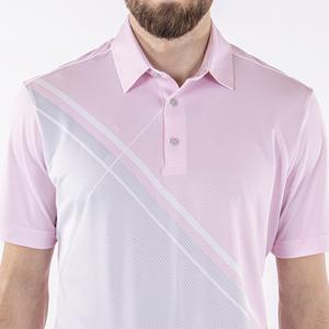 เสื้อโปโลสำหรับผู้ชายเสื้อกอล์ฟผ้าโพลีเอสเตอร์สำหรับ65% ผ้าสแปนเด็กซ์ลายกราฟิกแบบถักมี35% โลโก้ตามต้องการ - Product Image 3