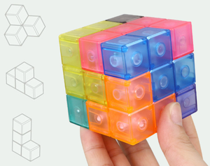 Nhựa mini Magic <span class=keywords><strong>Cube</strong></span> Khối Câu Đố 3x3x3 với thẻ não đào tạo giáo dục biểu tượng tùy chỉnh hộp màu Unisex - Product Image 6