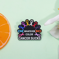 Épinglette en émail Ruban de sensibilisation au cancer, toutes couleurs, badge, broche de revers, bijou de soins infirmiers pour amis