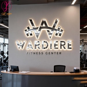 Enerjik Spor Salonu LED Işıklı Tabela 3D Metal Harfler Dayanıklı Özel Fitness Logosu Akrilik Tabela Aydınlatmalı Dış Mekan Levhası (Spor Salonları için) - Product Image 3