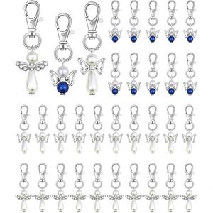 Porte-clés ange gardien avec pierre de naissance, livraison porte-à-porte, vente en gros, cadeau de mariage, cadeau de baptême pour femmes, prêt à expédier - Product Image 1