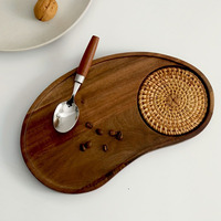 Plateau de service moderne en bois d'acacia pour café, collations et thé, style arabe, décoratif, mini plateaux de service, plateau de service en bois pour café, luxe