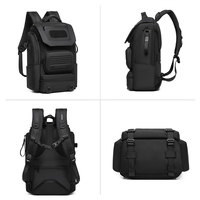 OZUKO 9840 Tas Ransel Pria Outdoor 28L Model Baru Tas Serbu dengan Port Selang Hidrasi, Banyak Titik Pengikat, Resleting