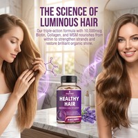 Vitamines pour la croissance des cheveux OLLI OEM Factory pour femmes, biotine pour des cheveux plus épais et capsules pour la croissance des cheveux des femmes