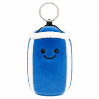 Porte-clés en peluche Zaves super doux, écologique, durable, kawaii, rayé, pour sacs à dos et sacs, vente en gros