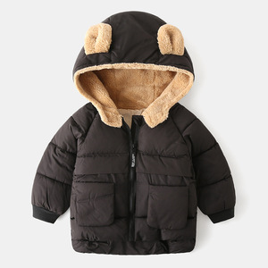 Vêtements pour enfants garçons et filles, version coréenne, <span class=keywords><strong>pull</strong></span> épais en polaire avec fermeture éclair et dessin animé pour bébés - Product Image 3
