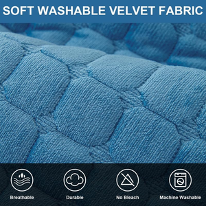 Furniture Protector Quilted Modern <b>Sofa</b> Cover Pure Cotton Washable <b>Slipcover</b> Elastic Breathable Living Room Use Full-size Shape - Product Image 4