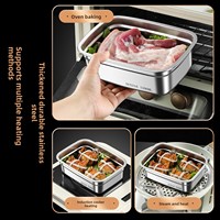Moderne roestvrijstalen geïsoleerde, afsluitbare, voedselveilige voedselbewaarbak met grote capaciteit, stapelbaar, lunchbox voor