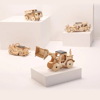 Puzzle en bois 3D Wincent, bulldozer à énergie solaire, véhicule de construction, kit de modèle DIY, jouet éducatif STEM, cadeau pour enfants