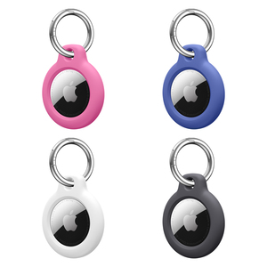 Nouvel arrivage boîtier PC galvanisé couverture creuse pour <span class=keywords><strong>Apple</strong></span> AirTags avec anneau en métal - Product Image 1
