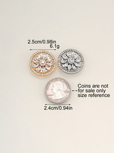 Mancuernillas de Alta Calidad Ecológicas de 25 mm con Pedrería <span class=keywords><strong>para</strong></span> <span class=keywords><strong>Camisas</strong></span> y Vestidos de Mujer, Accesorios de Marca de Ropa - Product Image 6