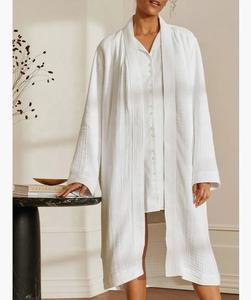 Unisex Personalizar Logo y Fabrtic Beauty SPA Salon Cliente Albornoz Hombre Hotel Salon Bata de algodón Uniforme de belleza liso - Product Image 2