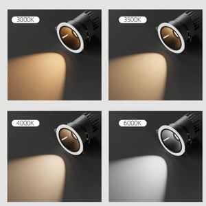 Trim <span class=keywords><strong>trimless</strong></span> lõm dẫn xuống ánh sáng chống chói sâu lưới tản nhiệt <span class=keywords><strong>downlight</strong></span> 7W 10W 15W 20W 30W CE ROHS SAA chứng nhận - Product Image 2