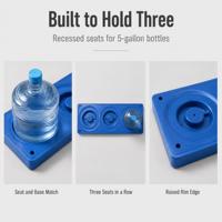 Support de rangement et de présentation en plastique pour 3 bouteilles d'eau, idéal pour le bureau, la maison, la station d'eau, l'usine, l'entrepôt