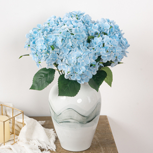 High Simulation Silk Artificial Hydrangea Flowers Soft Fake <strong>Flo</strong> for Wedding Thanksgiving Christmas Home Decoration - Product Image 3