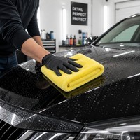 Serviette en microfibre de haute qualité pour voiture, sans peluches, séchage rapide, 1600 GSM, marque privée, directement de l'usine