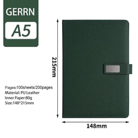 Business-Logo-Briefpapier Luxus-Notizbuch und Stift-Geschenkset aus PU-Leder, personalisiert
