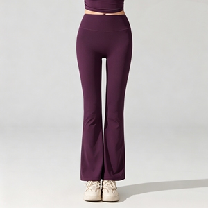 Pantalon de yoga évasé taille haute pour femme, antibactérien, sensation seconde peau, leggings d'entraînement effet push-up - Product Image 6