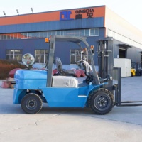 Forklift Qingcha Harga Terjangkau 3.5 Ton 4 Ton Container Mast Heavy Duty LPG, Opsional Bensin