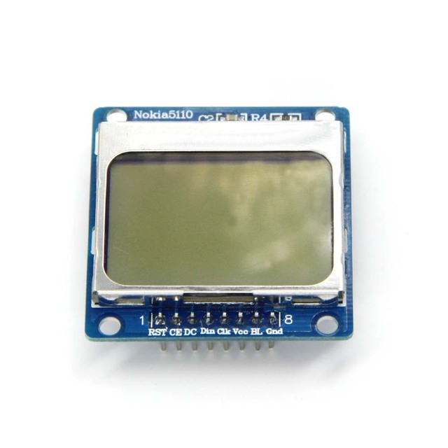 Smart Electronics LCD Module Display Monitor Blue backlight adapter PCB 84*48 84x84 lcd 5110 Nokia 5110 Screen for Ard-uino