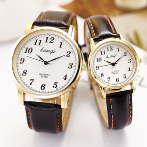 Relojes de cuarzo de banda de acero inoxidable de lujo coreano nuevo estilo Casual pareja para estudiantes hombres mujeres puntero Dial pantalla Shanghai - Product Image 1