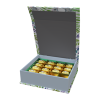 Boîte magnétique de luxe de haute qualité pour bonbons au chocolat boîte de cadeaux d'emballage à clapet pour biscuits boîte de séparateurs d'insertion en plastique