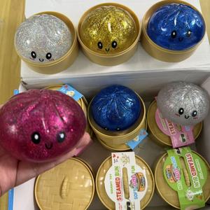 J on Stock Glitter Dumpling <b>Squishy</b> 8.5cm Soft Squeezable Kawaii Unisex EN71 Certified Squeeze Toy - Product Image 6