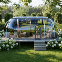 Dôme géodésique de luxe complet en polycarbonate moderne pour camping extérieur, hôtel, maison de glamping préfabriquée en EPS